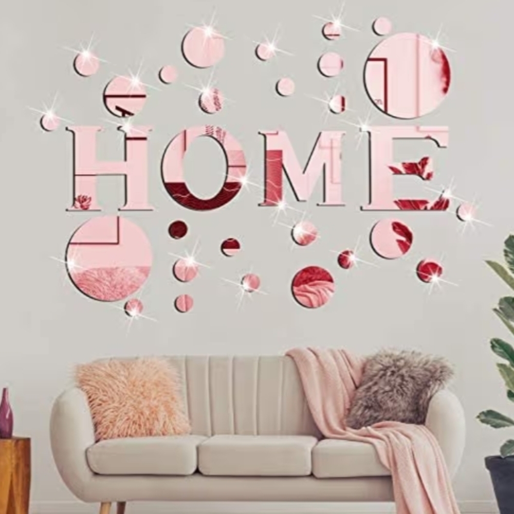 New Rose Gold Mirror Wall Decals - HOME Design